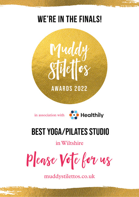 We are a finalist for the Muddy Stiletto best Yoga/Pilates Studio awards 2022!